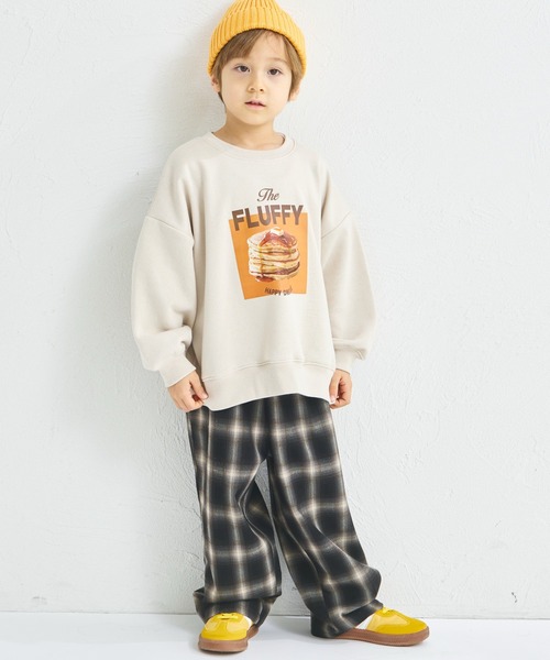 pairmanon(ペアマノン)の「【ぬくふわ】ユニセックス 裏起毛 フード フォトプリント トレーナー(スウェット・キッズ・アイボリー/ネイビー/ベージュ・150/140/130/120/110/100/90)」の11枚目の写真