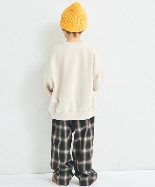 pairmanon(ペアマノン)の「【ぬくふわ】ユニセックス 裏起毛 フード フォトプリント トレーナー(スウェット・キッズ・アイボリー/ネイビー/ベージュ・150/140/130/120/110/100/90)」の13枚目の写真