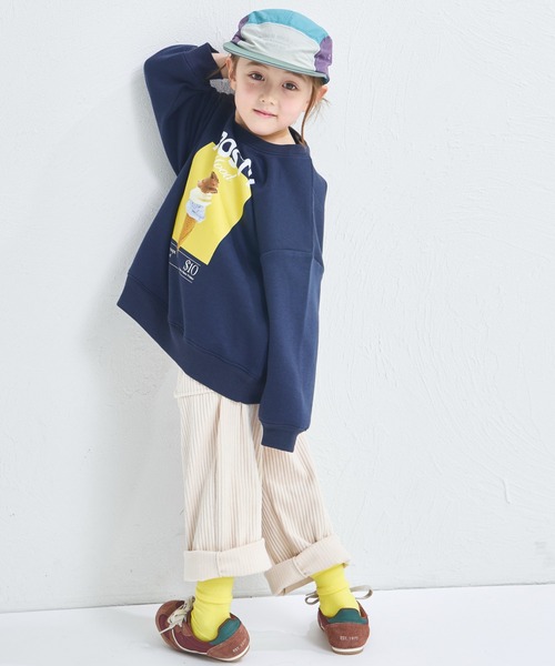 pairmanon(ペアマノン)の「【ぬくふわ】ユニセックス 裏起毛 フード フォトプリント トレーナー(スウェット・キッズ・アイボリー/ネイビー/ベージュ・150/140/130/120/110/100/90)」の18枚目の写真