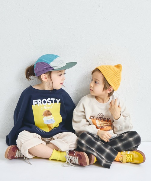 pairmanon(ペアマノン)の「【ぬくふわ】ユニセックス 裏起毛 フード フォトプリント トレーナー(スウェット・キッズ・アイボリー/ネイビー/ベージュ・150/140/130/120/110/100/90)」の19枚目の写真