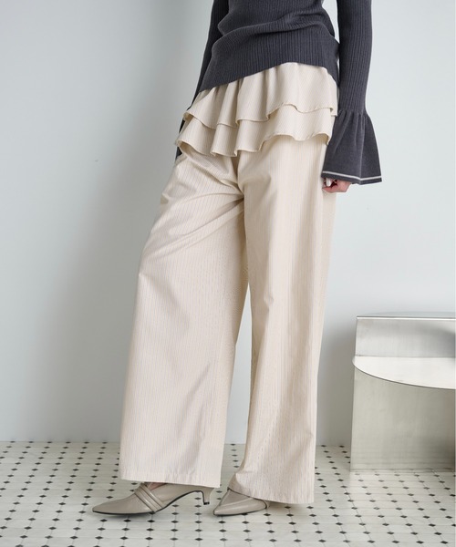 THE YOn(ザヨン)の「ラッフルベルトセットストライプイージーパンツ(その他パンツ・レディース・グレー/ウィート/サックスブルー・FREE)」の18枚目の写真