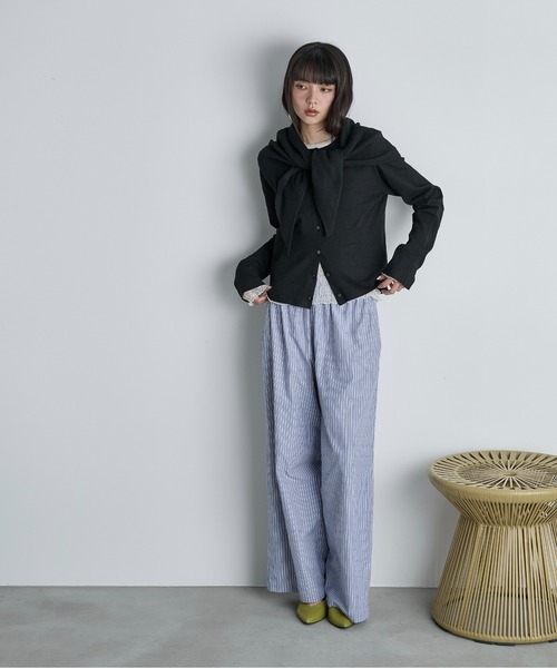 THE YOn(ザヨン)の「ラッフルベルトセットストライプイージーパンツ(その他パンツ・レディース・グレー/ウィート/サックスブルー・FREE)」の13枚目の写真