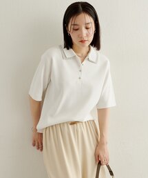 Omekashi | バイカラーポロニット(ニット/セーター)