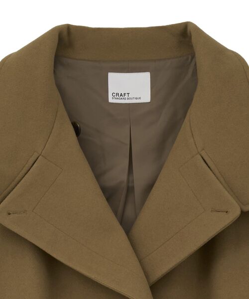CRAFT STANDARD BOUTIQUE（クラフトスタンダードブティック）の「メルトンロングコート（その他アウター・レディース・キャメル/杢グレー・FREE）」の18枚目の写真