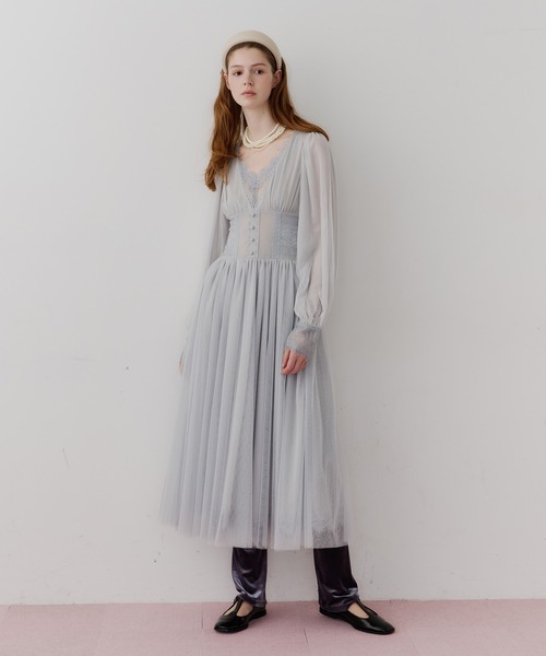 J1U by LA BELLE ETUDE（ジユウバイラベルエチュード）の「GRIMM Ⅱ（ワンピース・レディース・ライトベージュ/ネイビー/ライトグリーン・FREE）」の21枚目の写真