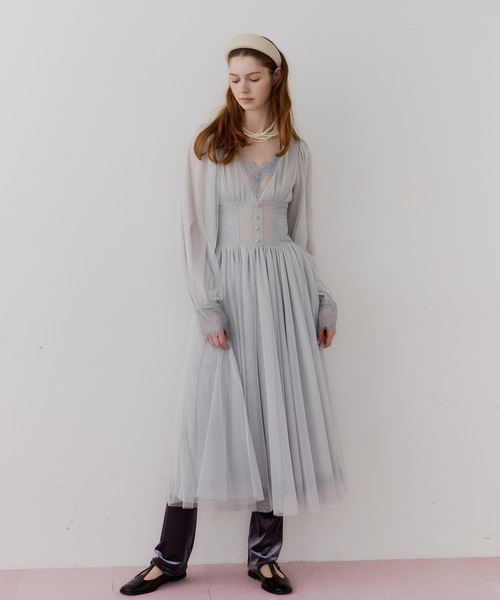 J1U by LA BELLE ETUDE（ジユウバイラベルエチュード）の「GRIMM Ⅱ（ワンピース・レディース・ライトベージュ/ネイビー/ライトグリーン・FREE）」の6枚目の写真