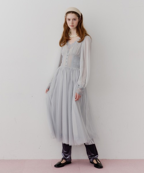 J1U by LA BELLE ETUDE（ジユウバイラベルエチュード）の「GRIMM Ⅱ（ワンピース・レディース・ライトベージュ/ネイビー/ライトグリーン・FREE）」の22枚目の写真