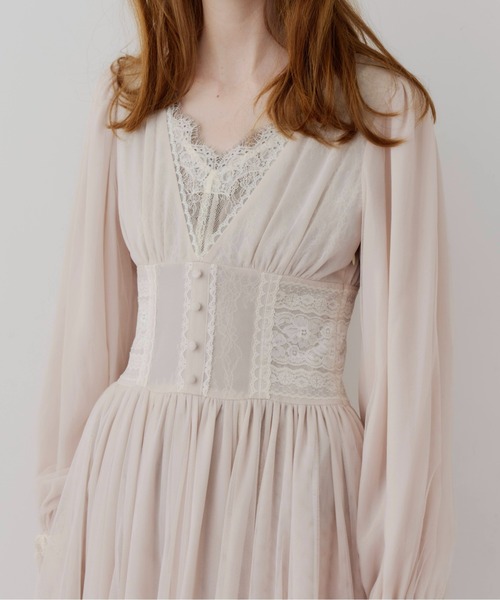 J1U by LA BELLE ETUDE（ジユウバイラベルエチュード）の「GRIMM Ⅱ（ワンピース・レディース・ライトベージュ/ネイビー/ライトグリーン・FREE）」の14枚目の写真