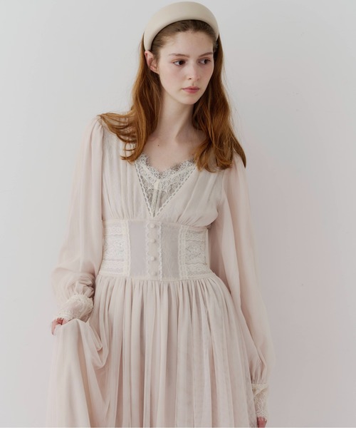 J1U by LA BELLE ETUDE（ジユウバイラベルエチュード）の「GRIMM Ⅱ（ワンピース・レディース・ライトベージュ/ネイビー/ライトグリーン・FREE）」の13枚目の写真