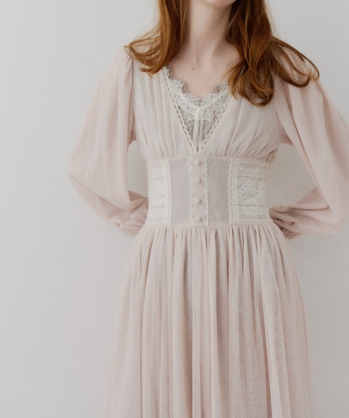 J1U by LA BELLE ETUDE（ジユウバイラベルエチュード）の「GRIMM Ⅱ（ワンピース・レディース・ライトベージュ/ネイビー/ライトグリーン・FREE）」の11枚目の写真