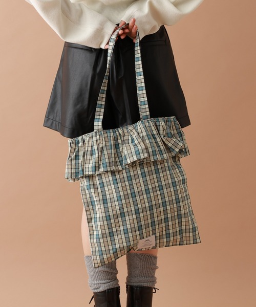 tiny tiny（ティニーティニー）の「フリルアソートトートバッグ[tiny tiny(ティニーティニー)]（トートバッグ・レディース・レッド/ホワイト/ブルー/ブラック・0）」の4枚目の写真