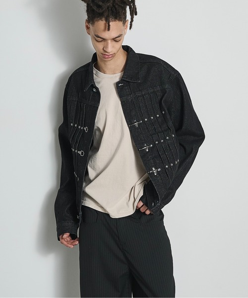 セール】Fireman Buckle Design Denim Jacket / ファイヤーマン