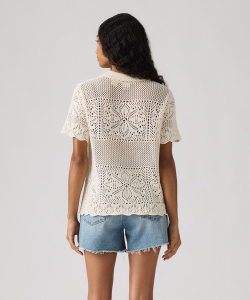 Levi's(リーバイス)の「Levi's/リーバイス スザンナ フローラル クロシェ シャツ(ニット/セーター・レディース・ホワイト・XS/S/M)」の7枚目の写真