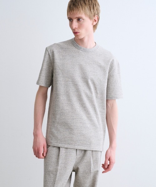 three dots(スリードッツ)の「スレンリサイクルコットン Tシャツ(Tシャツ/カットソー・メンズ・ライトグレー・SMALL/MEDIUM/LARGE)」の1枚目の写真