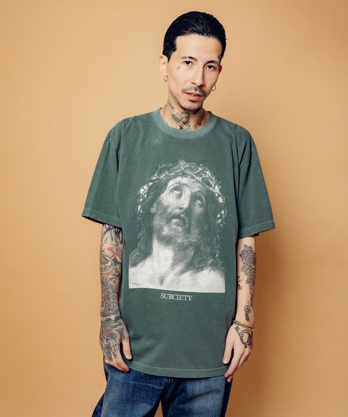 Subciety(サブサエティ)の「Jesus tee(Tシャツ/カットソー・メンズ・ホワイト/グリーン/ブラック・SMALL/MEDIUM/LARGE/X-LARGE)」の17枚目の写真