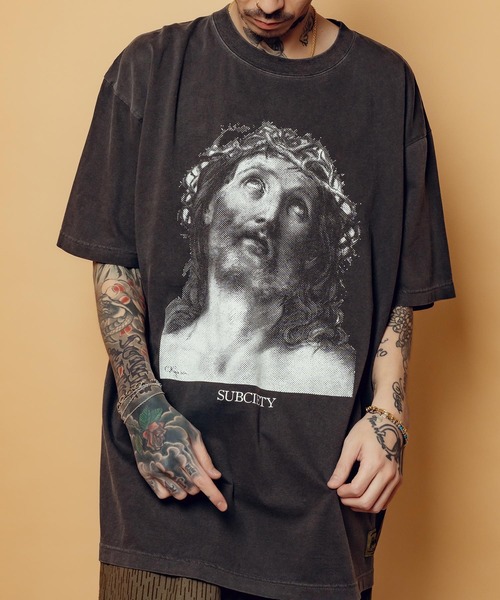 Subciety(サブサエティ)の「Jesus tee(Tシャツ/カットソー・メンズ・ホワイト/グリーン/ブラック・SMALL/MEDIUM/LARGE/X-LARGE)」の1枚目の写真