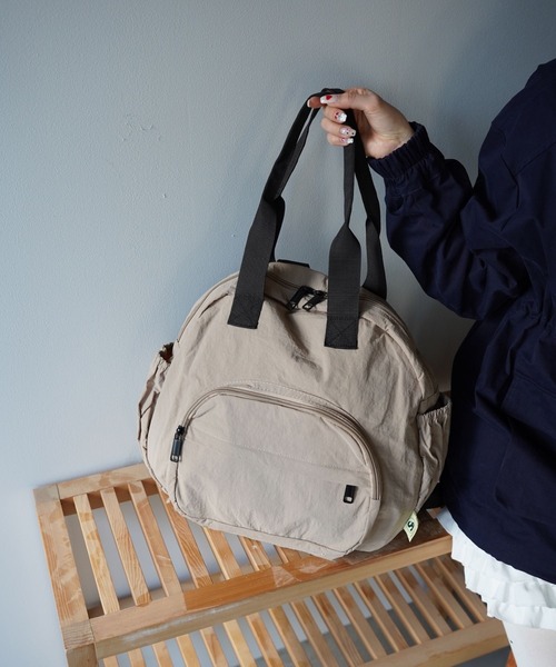 SANSeLF(サンセルフ)の「【SANSeLF】2WAYキャリーオンナイロンリュック saa26s007(バックパック/リュック・レディース・ベージュ/グレー/カーキ/ブラック・FREE)」の3枚目の写真