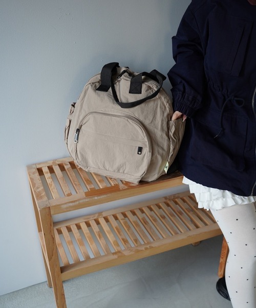 SANSeLF(サンセルフ)の「【SANSeLF】2WAYキャリーオンナイロンリュック saa26s007(バックパック/リュック・レディース・ベージュ/グレー/カーキ/ブラック・FREE)」の5枚目の写真