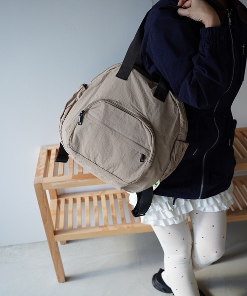 SANSeLF(サンセルフ)の「【SANSeLF】2WAYキャリーオンナイロンリュック saa26s007(バックパック/リュック・レディース・ベージュ/グレー/カーキ/ブラック・FREE)」の8枚目の写真