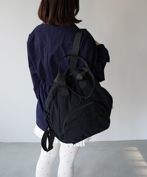 SANSeLF(サンセルフ)の「【SANSeLF】2WAYキャリーオンナイロンリュック saa26s007(バックパック/リュック・レディース・ベージュ/グレー/カーキ/ブラック・FREE)」の11枚目の写真