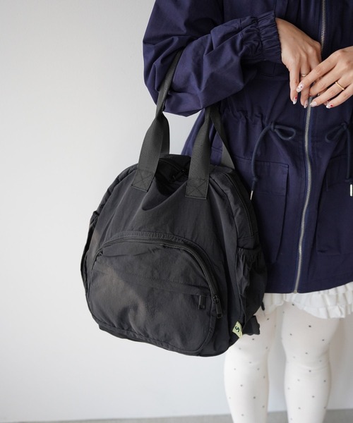 SANSeLF(サンセルフ)の「【SANSeLF】2WAYキャリーオンナイロンリュック saa26s007(バックパック/リュック・レディース・ベージュ/グレー/カーキ/ブラック・FREE)」の12枚目の写真