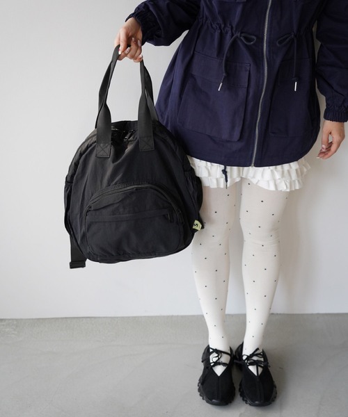 SANSeLF(サンセルフ)の「【SANSeLF】2WAYキャリーオンナイロンリュック saa26s007(バックパック/リュック・レディース・ベージュ/グレー/カーキ/ブラック・FREE)」の14枚目の写真