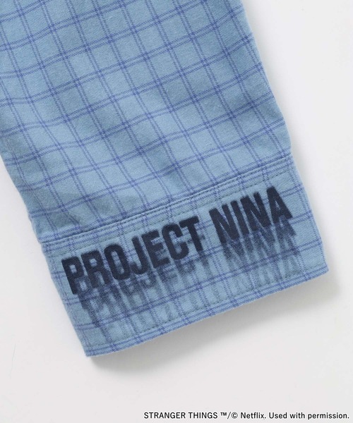 STRANGER THINGS】コラボ チェックフードシャツ（シャツ/ブラウス