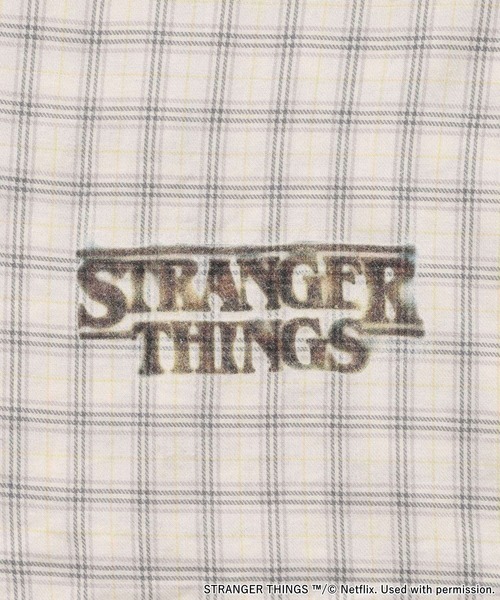 STRANGER THINGS】コラボ チェックフードシャツ（シャツ/ブラウス