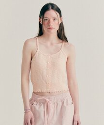 BENSIMON | SLUB BUTTON SLEEVELESS - PINK(Tシャツ/カットソー)