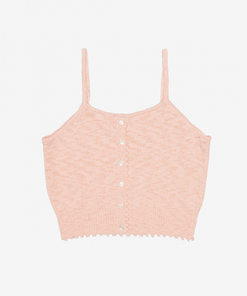 BENSIMON（ベンシモン）の「SLUB BUTTON SLEEVELESS - PINK（Tシャツ/カットソー・レディース・ピンク・FREE）」の2枚目の写真