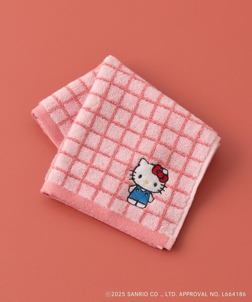 BIRTHDAY BAR(バースデイバー)の「【Sanrio characters】刺繍チェックタオルハンカチ(ハンカチ/ハンドタオル・レディース・ブルー系その他/ピンク・0)」の2枚目の写真