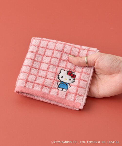 BIRTHDAY BAR(バースデイバー)の「【Sanrio characters】刺繍チェックタオルハンカチ(ハンカチ/ハンドタオル・レディース・ブルー系その他/ピンク・0)」の3枚目の写真