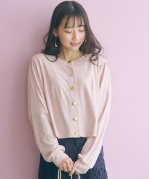 marun（マルン）の「＜大きいサイズ＞ノーカラーゴールドボタンカーディガン marun（カーディガン/ボレロ）」