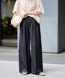 TWストライプワイドパンツ