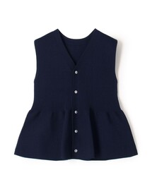 MACPHEE | 【WEB先行予約】フォームニット ペプラムベスト(ベスト)