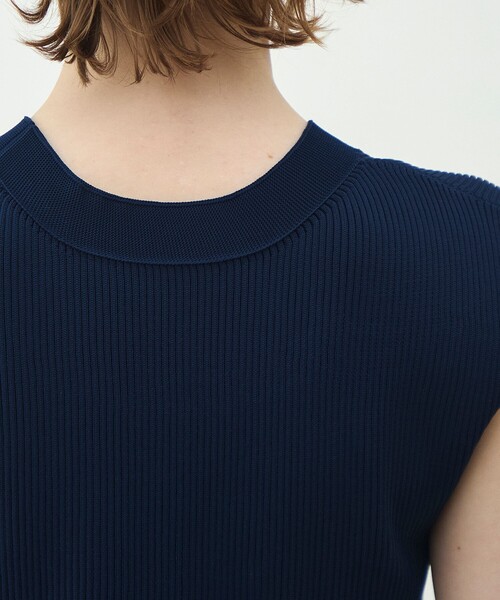 MACPHEE（マカフィー）の「【WEB先行予約】フォームニット ペプラムベスト（ベスト・レディース・ネイビー/ライトブルー・S）」の8枚目の写真