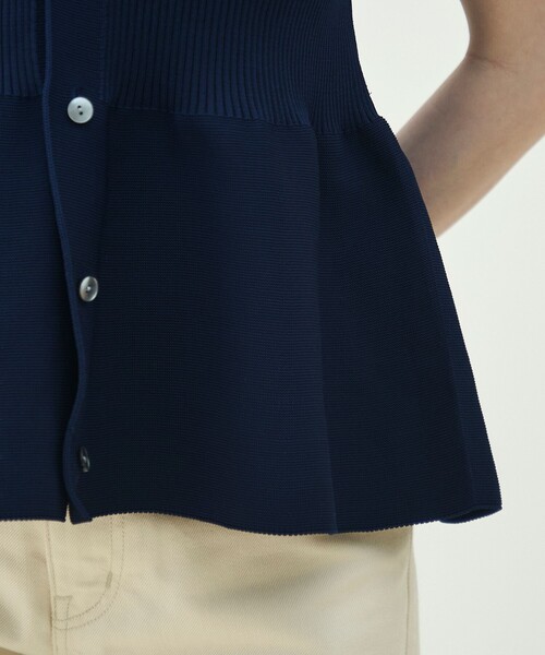 MACPHEE（マカフィー）の「【WEB先行予約】フォームニット ペプラムベスト（ベスト・レディース・ネイビー/ライトブルー・S）」の10枚目の写真