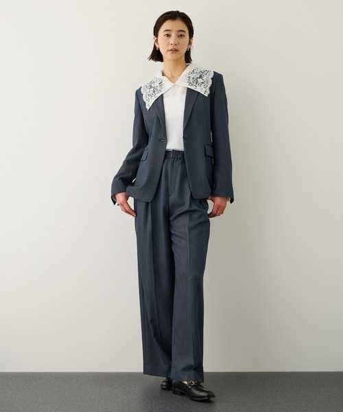 ROPE'(ロペ)の「イージータックワイドパンツ/イージーケア・セットアップ対応(その他パンツ・レディース・ピンク/ダークブラウン/ネイビー・40/38/36)」の4枚目の写真