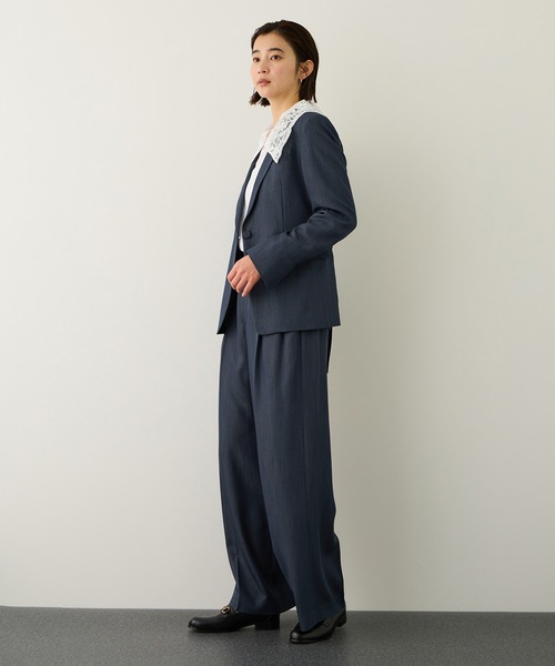 ROPE'(ロペ)の「イージータックワイドパンツ/イージーケア・セットアップ対応(その他パンツ・レディース・ピンク/ダークブラウン/ネイビー・40/38/36)」の5枚目の写真