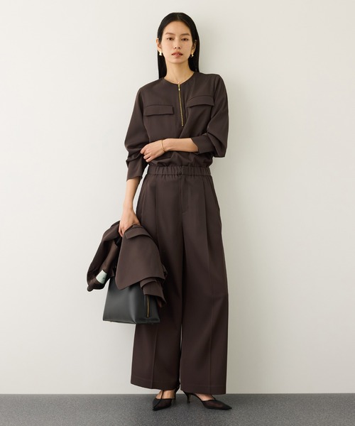 ROPE'(ロペ)の「イージータックワイドパンツ/イージーケア・セットアップ対応(その他パンツ・レディース・ピンク/ダークブラウン/ネイビー・40/38/36)」の11枚目の写真