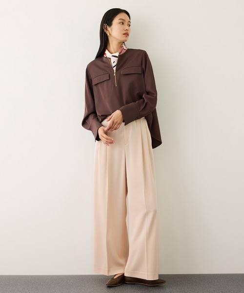 ROPE'(ロペ)の「イージータックワイドパンツ/イージーケア・セットアップ対応(その他パンツ・レディース・ピンク/ダークブラウン/ネイビー・40/38/36)」の15枚目の写真