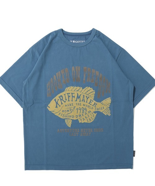 KRIFF MAYER(クリフメイヤー)の「【超接触冷感/UVカット】夏季GO! T(魚)(Tシャツ/カットソー・メンズ・ブラック/ブルー/オフホワイト/ベージュ・X-LARGE/LARGE/MEDIUM)」の22枚目の写真