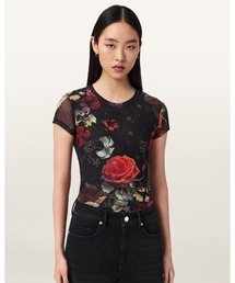 ALLSAINTS | ELLIE MESH FLORAL T-SHIRT | ELLIE メッシュ フローラル Tシャツ(Tシャツ/カットソー)
