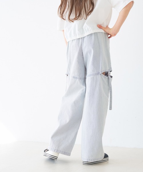 coca（coca）（コカ）の「キッズ デニムベルトスリットパンツ（デニムパンツ・キッズ・ブラック/ライトブルー/ブルー・120/130/140/150）」の15枚目の写真