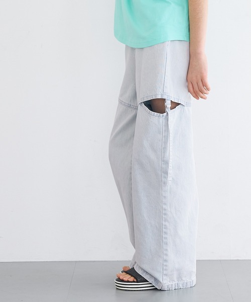 coca（coca）（コカ）の「キッズ デニムベルトスリットパンツ（デニムパンツ・キッズ・ブラック/ライトブルー/ブルー・120/130/140/150）」の20枚目の写真