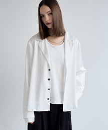 レディースのシャツ/ブラウス（ホワイト/白色系・オープンカラー