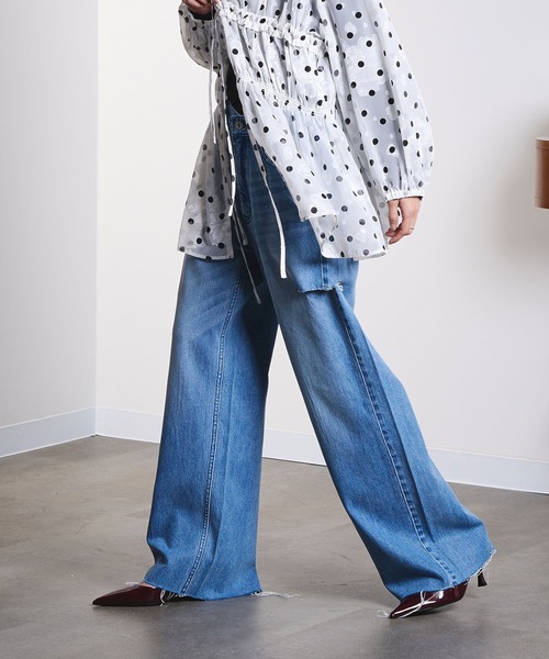 ROSE BUD（ローズバッド）の「SLIT DENIM PANTS（デニムパンツ・レディース・ブラック/インディゴブルー・S/M）」の15枚目の写真