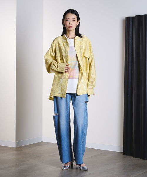 ROSE BUD（ローズバッド）の「SLIT DENIM PANTS（デニムパンツ・レディース・ブラック/インディゴブルー・S/M）」の20枚目の写真