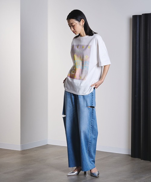 ROSE BUD（ローズバッド）の「SLIT DENIM PANTS（デニムパンツ・レディース・ブラック/インディゴブルー・S/M）」の22枚目の写真