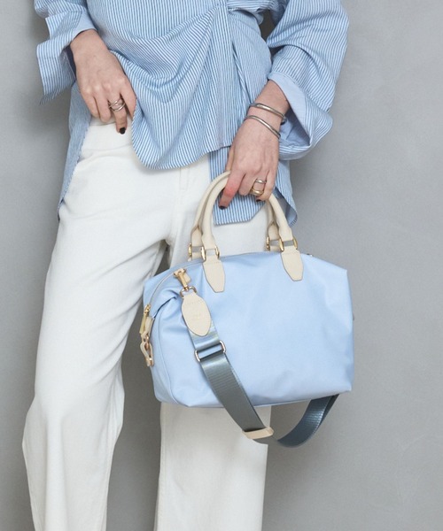 LOWELL things（ロウェル　シングス）の「Porta/2WAYボストンバッグM（ボストンバッグ・レディース・ネイビー/ベージュ/ライトブルー・フリー）」の3枚目の写真